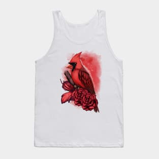 Crimson Bliss - Red Northern Cardinal Tank Top